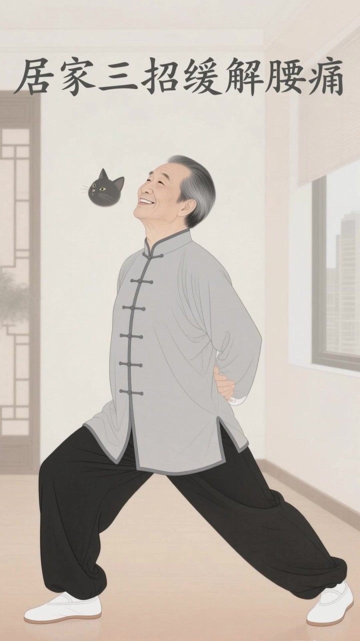 别让久坐伤腰!中老年人居家3个拉伸动作,缓解酸痛超轻松