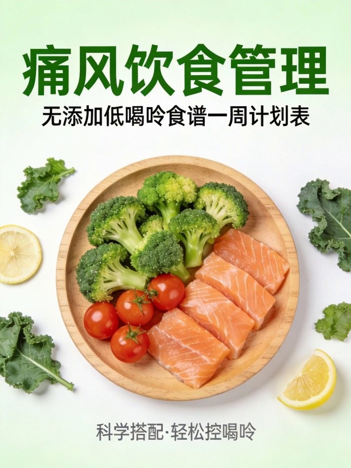 痛风饮食管理:无添加低嘌呤食谱一周计划表