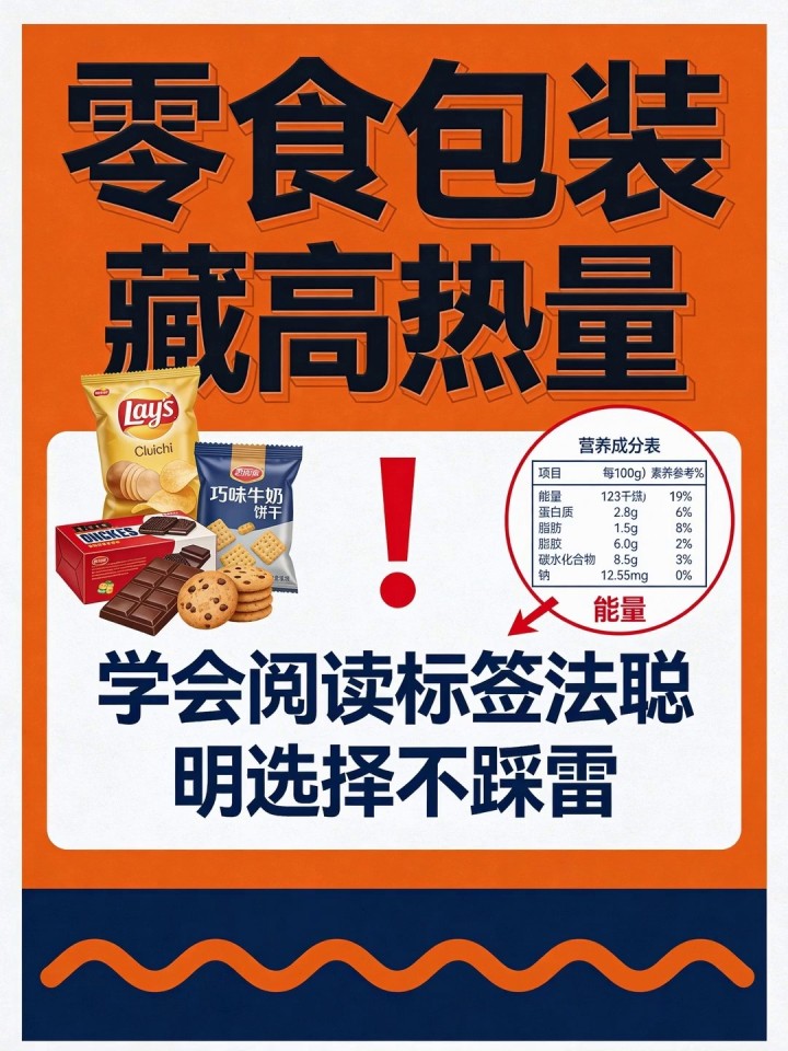 零食包装藏高热量,学会这个阅读标签法,聪明选择不踩雷!
