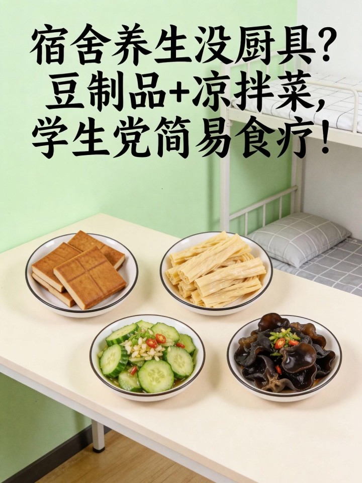 宿舍养生没厨具?豆制品 + 凉拌菜,学生党简易食疗!