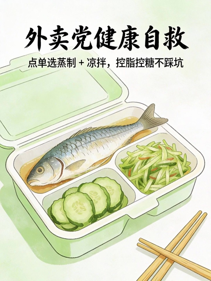 外卖党健康自救！点单选蒸制 + 凉拌，控脂控糖不踩坑