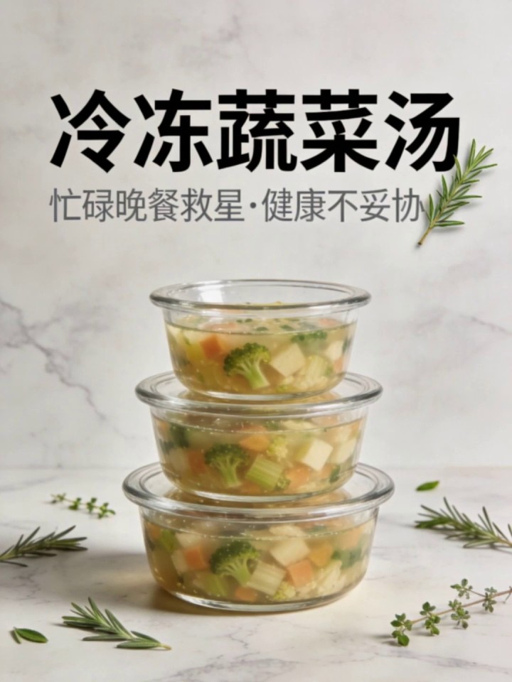 自制蔬菜汤冷冻分装，忙碌晚餐救星，健康不妥协