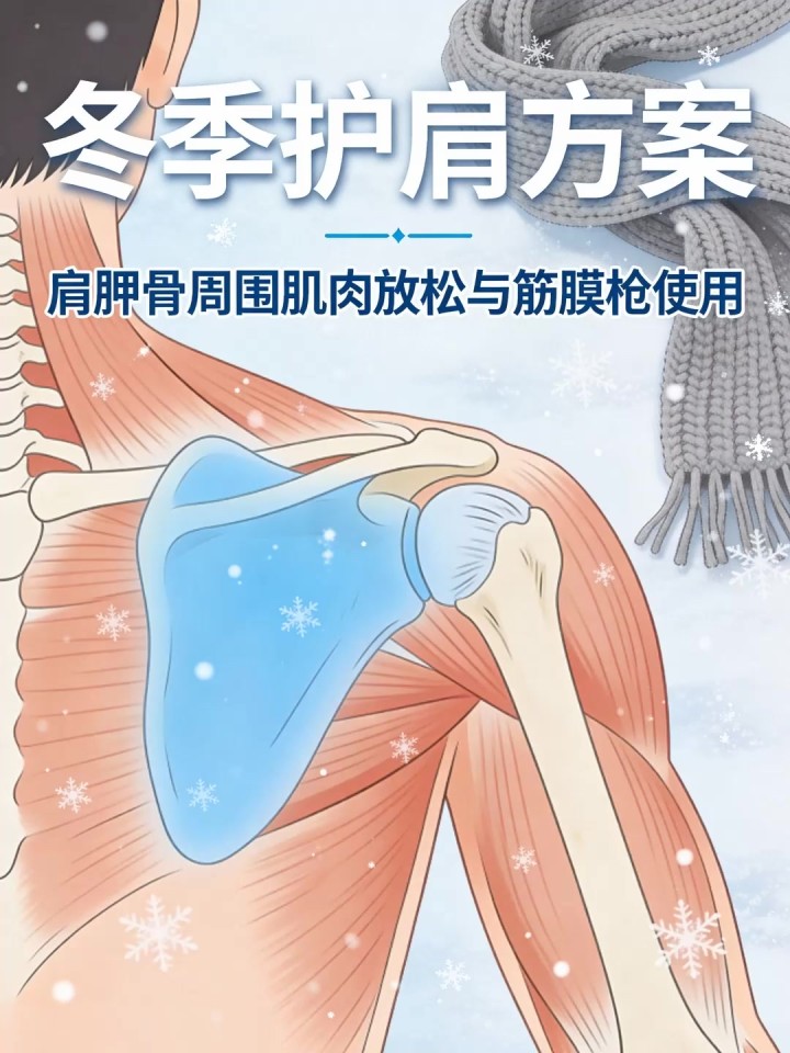 冬季护肩方案：肩胛骨周围肌肉放松与筋膜枪使用