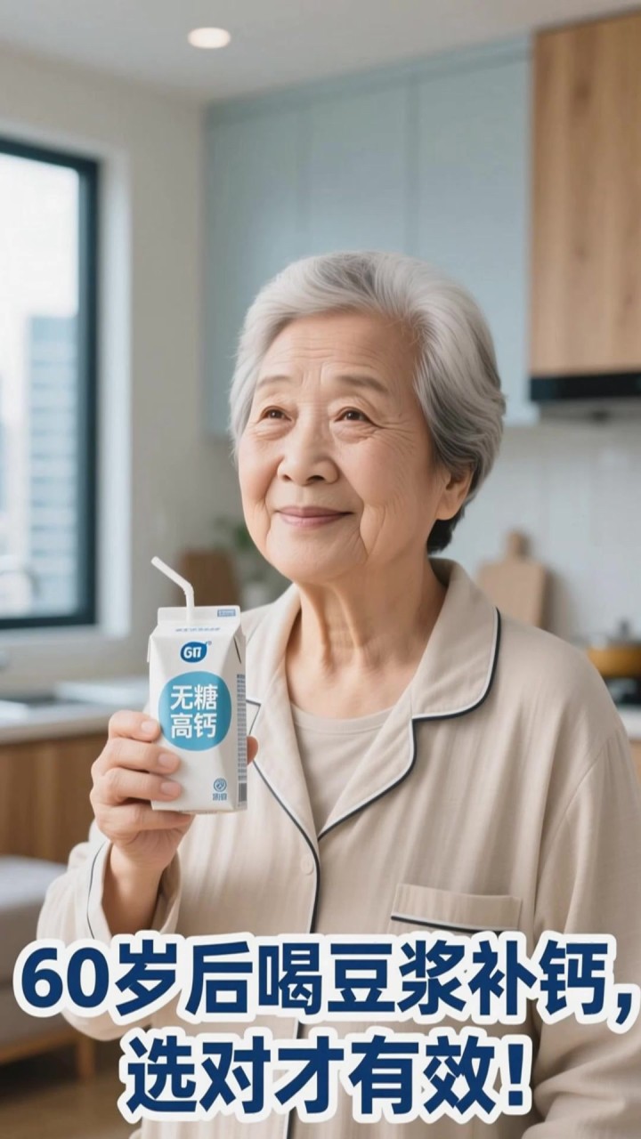 60 岁后天天喝豆浆补钙?有人喝错牌子,反而没营养!选 “无糖还是含糖”