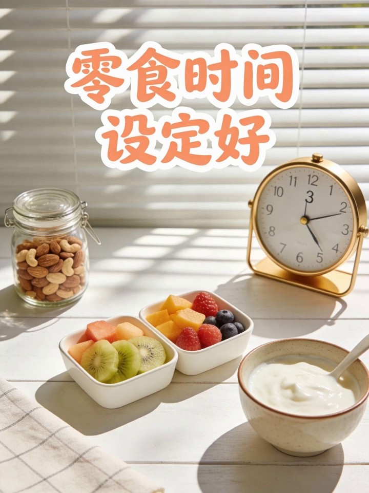 零食时间设定好,下午三点固定小份,避免随机摄入热量