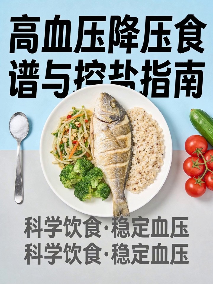 三高人群饮食:高血压患者的降压食谱+每日食盐摄入量计算