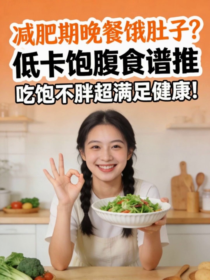 减肥期晚餐饿肚子?低卡饱腹食谱推,吃饱不胖超满足健康!