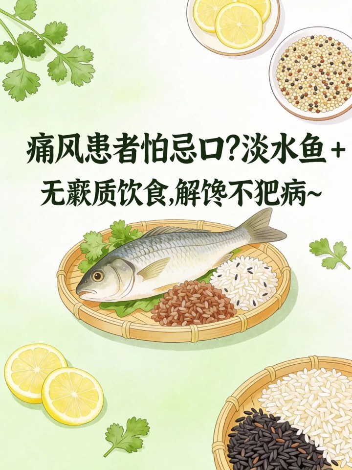 痛风患者怕忌口？淡水鱼 + 无麸质饮食，解馋不犯病～
