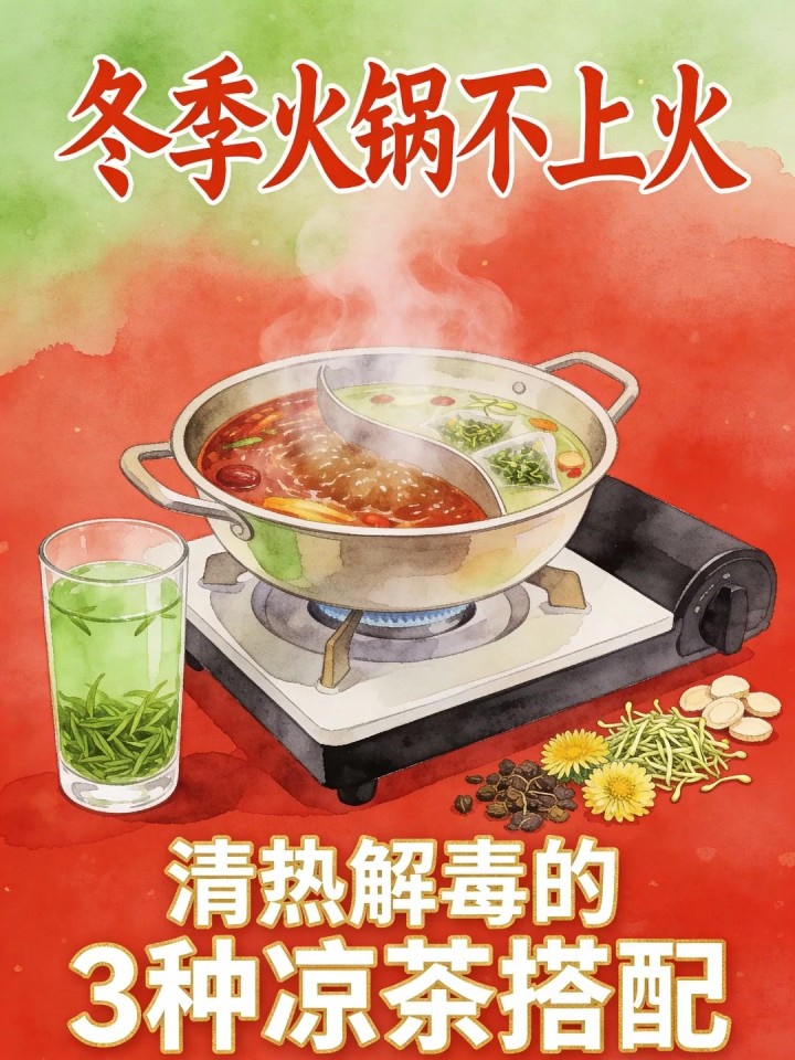 冬季火锅吃多上火?清热解毒的3种凉茶搭配