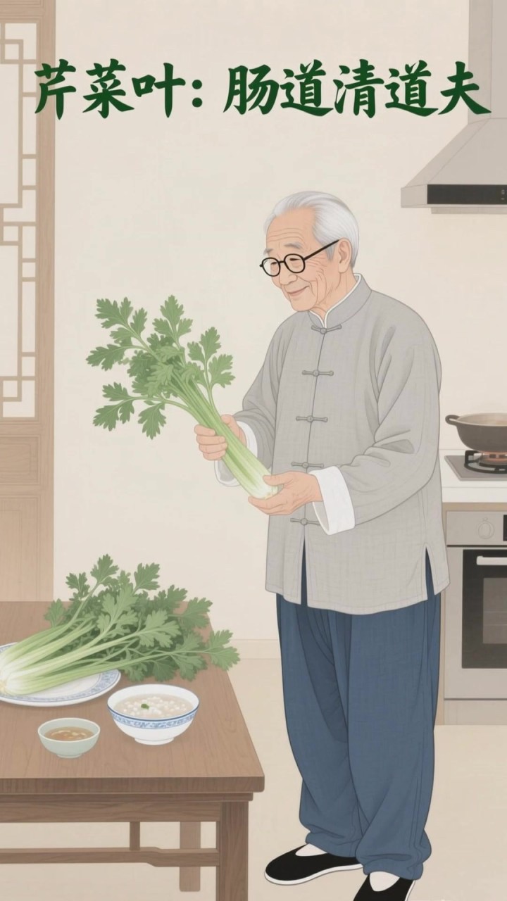 排得畅的多吃芹菜叶,中老年促肠道蠕动,不起眼管用