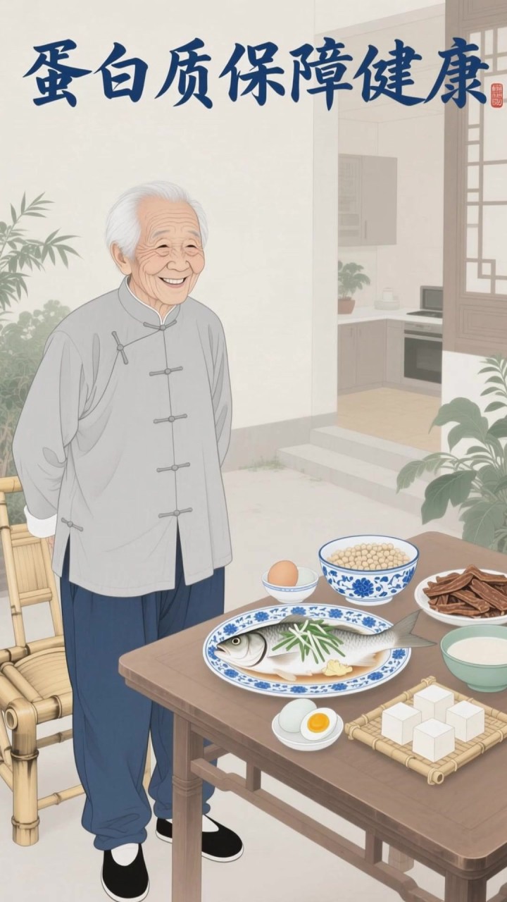 年过六十别挑食!鱼蛋豆制品常吃,中老年蛋白够不缺营养