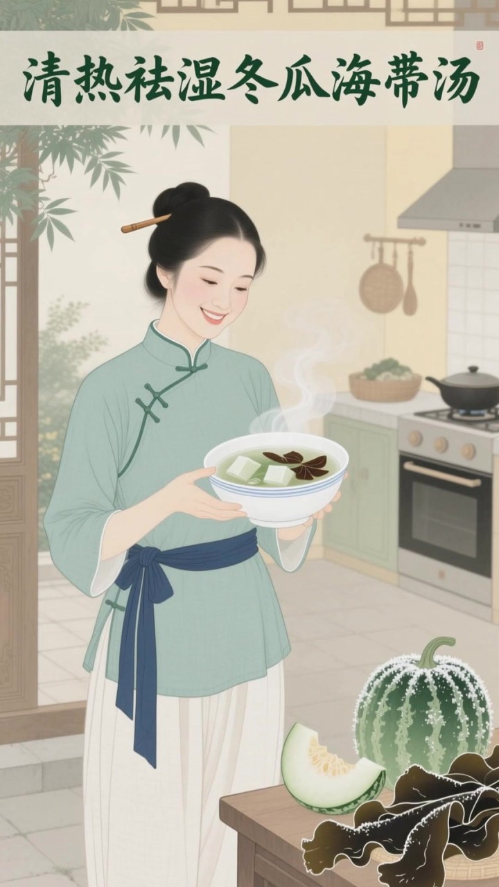 体质湿热的！常吃冬瓜海带汤，清热祛湿身体舒