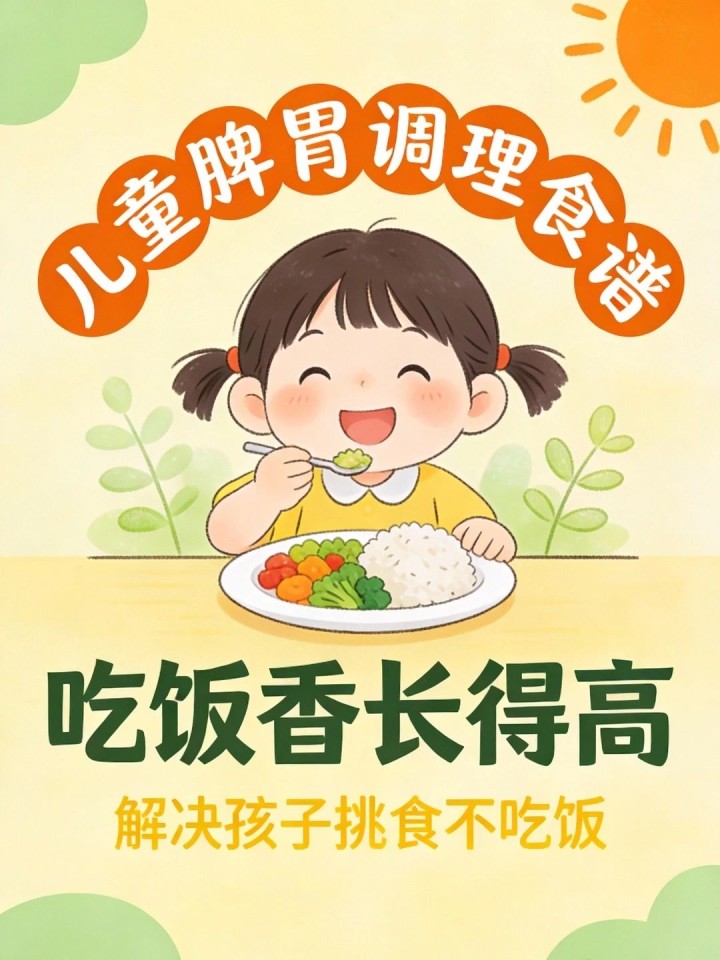 孩子挑食不吃饭?儿童脾胃调理食谱,吃饭香长得高