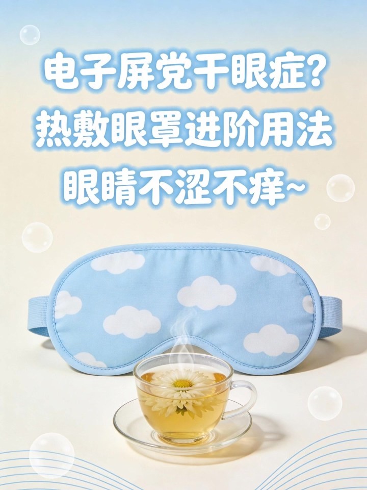 电子屏党干眼症发作?热敷眼罩进阶用法,眼睛不涩不痒～