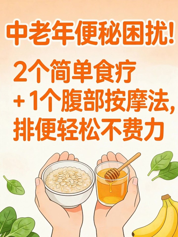 中老年便秘困扰!2 个简单食疗 + 1 个腹部按摩法,排便轻松不费力