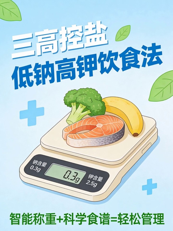 三高人群控盐难题?低钠高钾食谱+智能称重法,轻松管理饮食