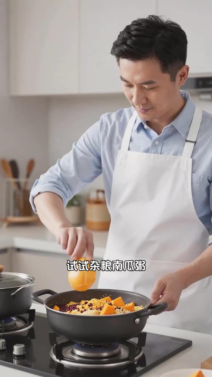 杂粮南瓜粥，绵密清甜更健康，养胃养生好粥品