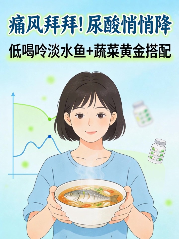 痛风发作痛到疯!低嘌呤淡水鱼 + 蔬菜,尿酸悄悄降
