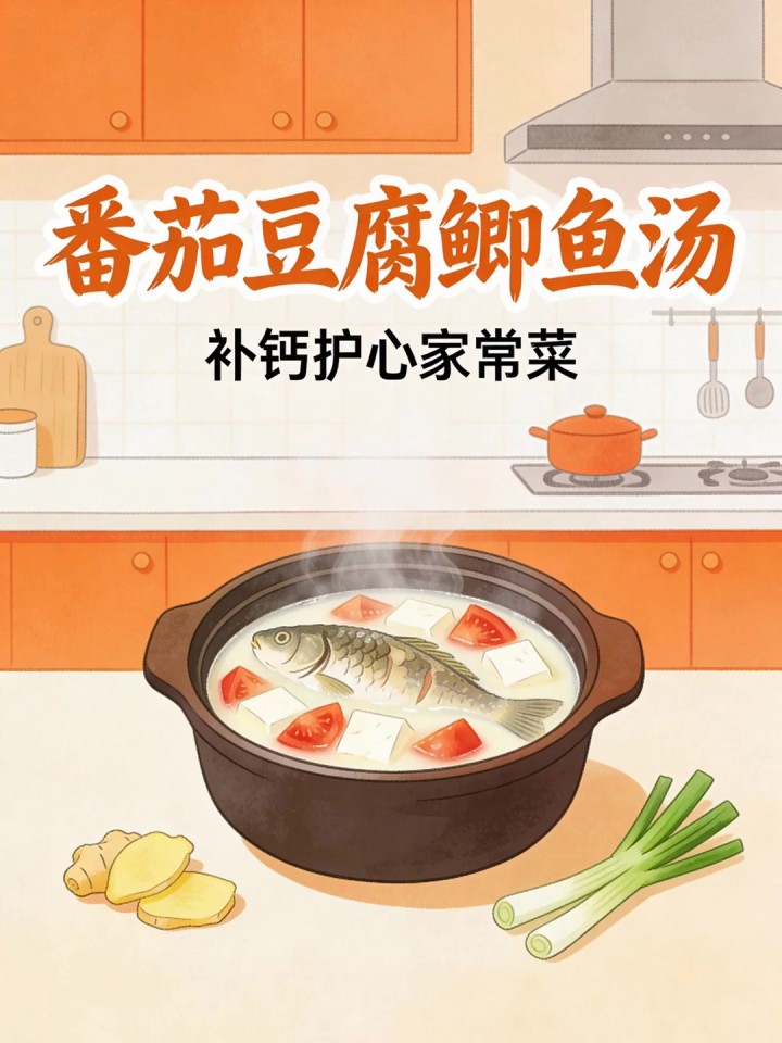 中老年厨房养生!番茄豆腐鲫鱼汤,家常菜改良,补钙又护心,做法超简单～