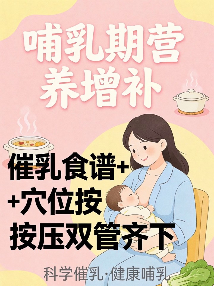 哺乳期营养增补:催乳食谱+穴位按压双管齐下