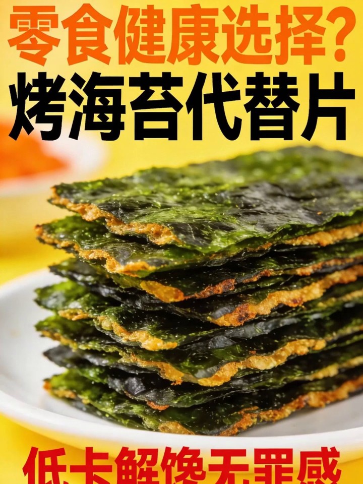 零食健康选择？烤海苔代替片，低卡解馋无罪感