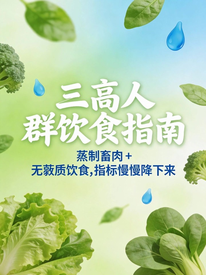 三高人群饮食指南!蒸制畜肉 + 无麸质饮食,指标慢慢降下来