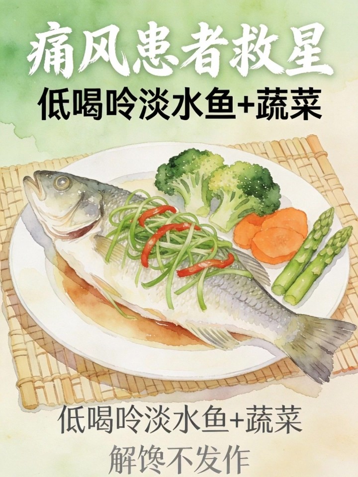 痛风患者哭死!低嘌呤淡水鱼 + 蔬菜,解馋不发作