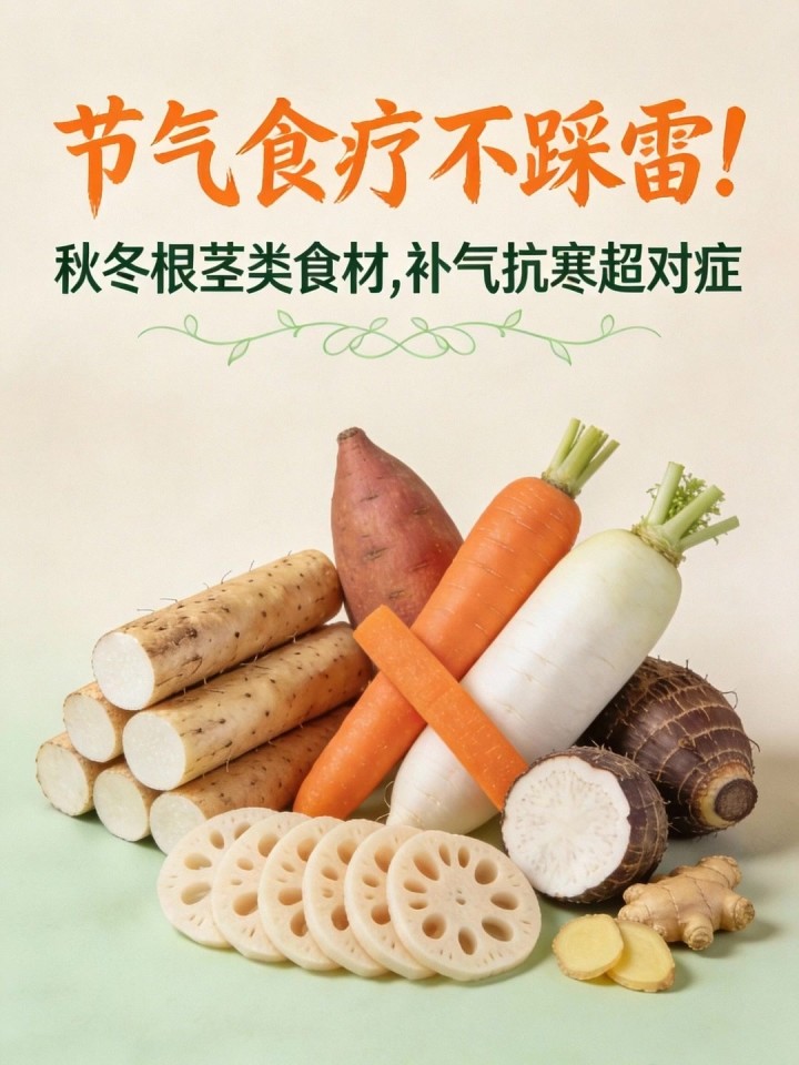 节气食疗不踩雷！秋冬根茎类食材，补气抗寒超对症