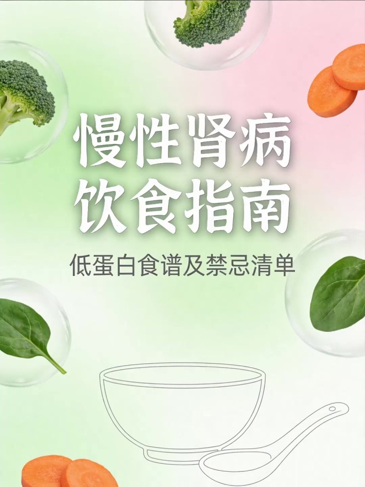 慢性肾病饮食?低蛋白食谱及禁忌清单