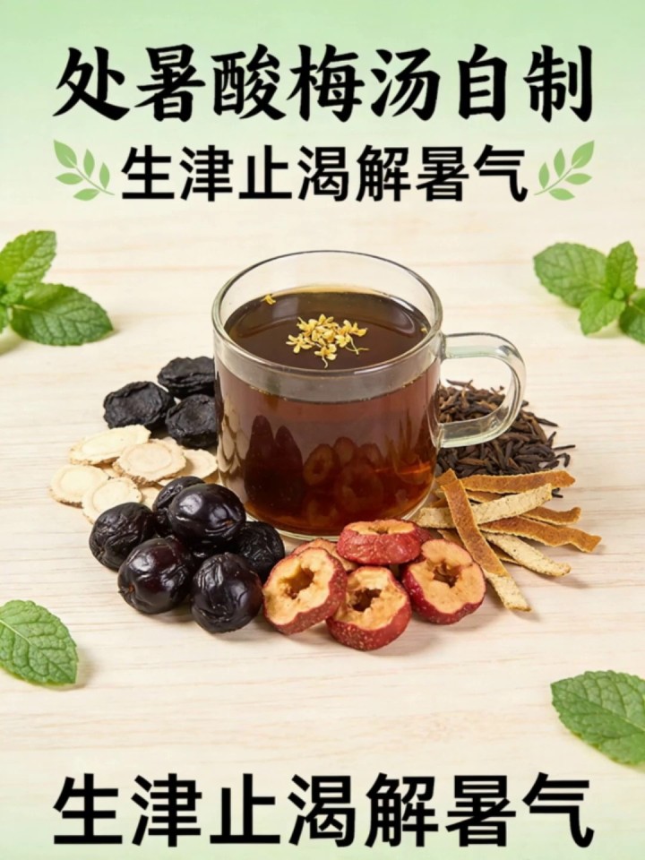 处暑余热伤津?酸梅汤自制法,生津止渴解暑气!