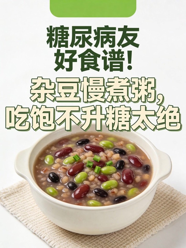 糖尿病友好食谱!杂豆慢煮粥,吃饱不升糖太绝