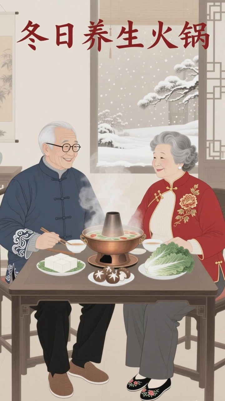 冬天吃火锅别贪辣!中老年选清汤+这3种食材,不上火还补
