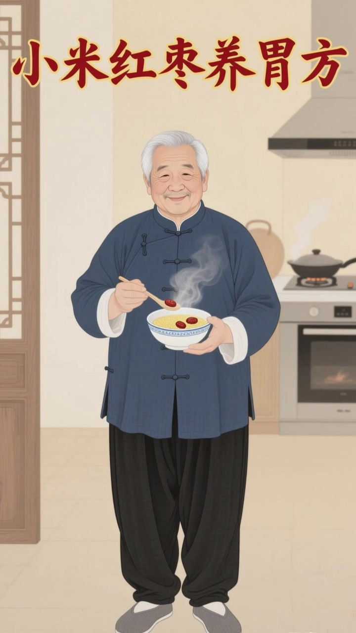 建议中老年人试试小米粥！加1种红枣，养胃还补气血
