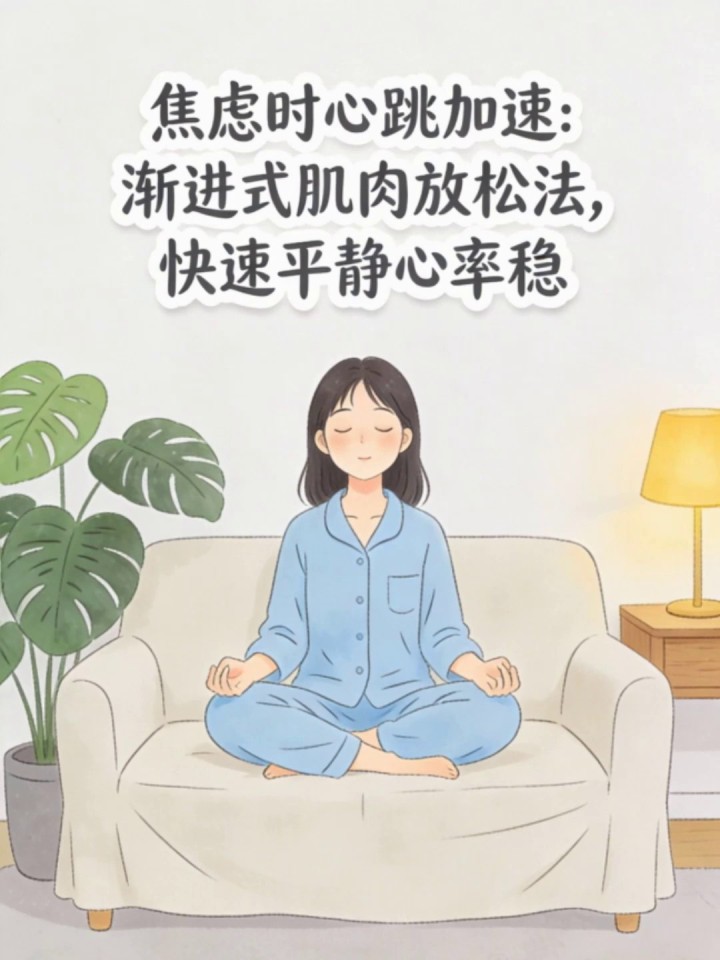 焦虑时心跳加速:渐进式肌肉放松法,快速平静心率稳