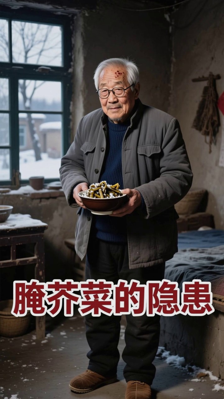 冬天吃芥菜开胃?65 岁大爷吃腌芥菜,血压高了,新鲜芥菜这样做才健康