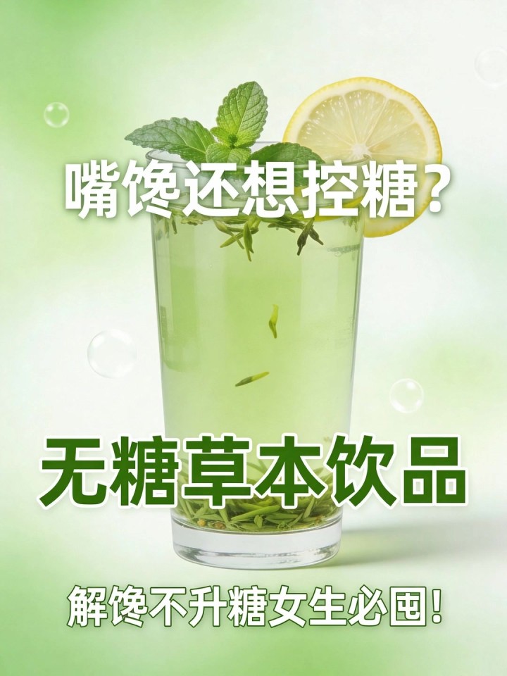 嘴馋还想控糖?无糖草本饮品,解馋不升糖女生必囤!