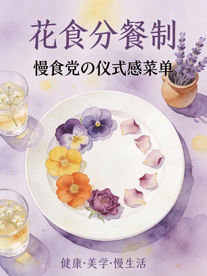 慢食党吃腻单一餐?花类食材 + 分餐制,健康还仪式感拉满～