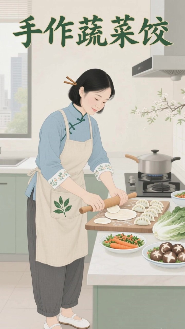 别再买速冻食品！自己包蔬菜饺子，营养均衡吃得香