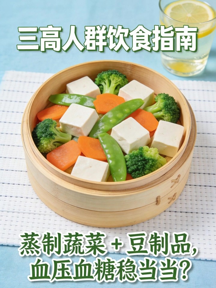 三高人群饮食指南:蒸制蔬菜 + 豆制品,血压血糖稳当当?