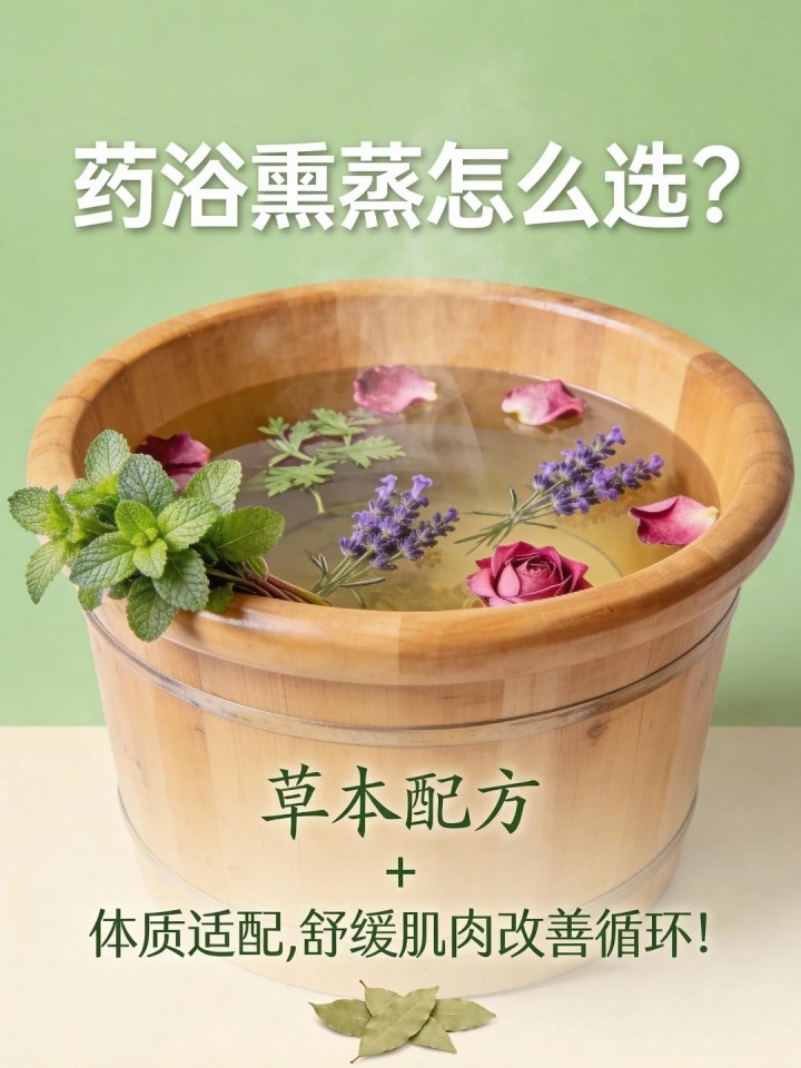 药浴熏蒸怎么选?草本配方 + 体质适配,舒缓肌肉改善循环!