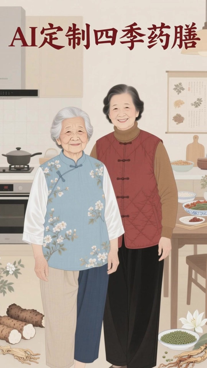 65岁阿姨“家庭药膳”不重样,AI推荐四季食谱,营养均衡还省事