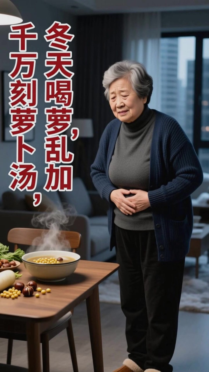 冬天喝萝卜汤顺气,56 岁阿姨加 2 样,喝了胀气:搭配错了