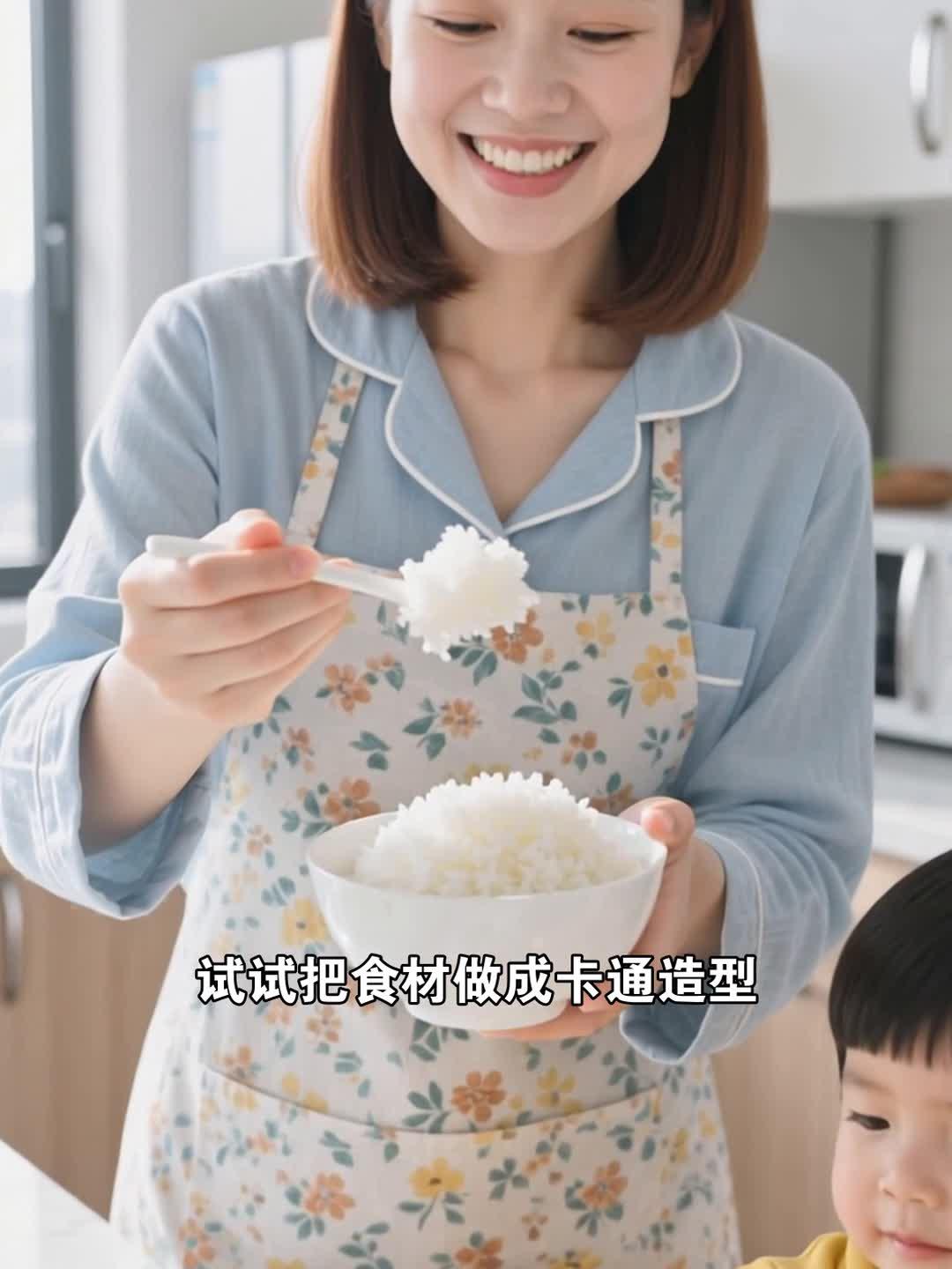 儿童防挑食,食材做成卡通造型,增加食欲