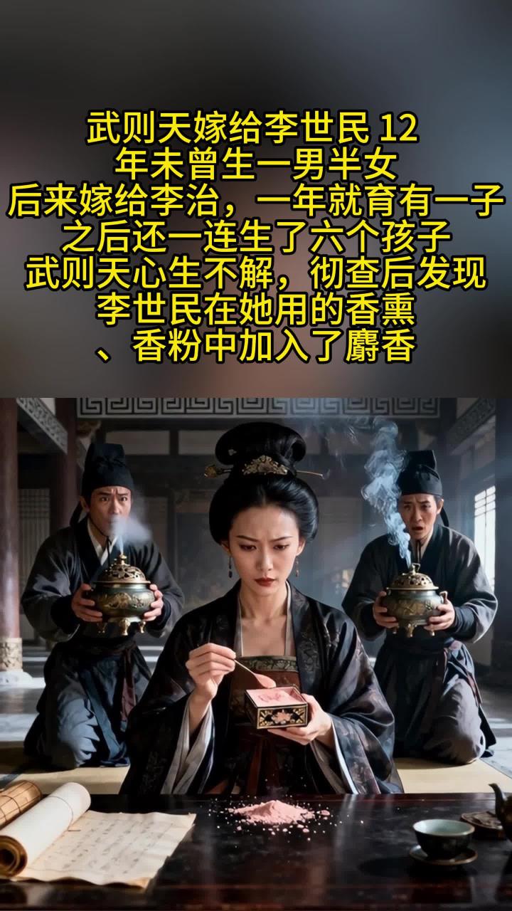 李世民在她用的香熏、香粉中加入了麝香