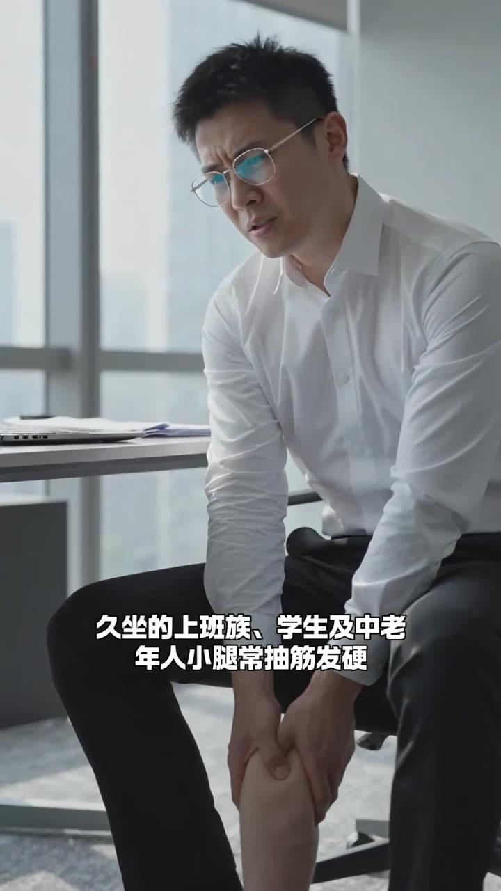 久坐后小腿突然抽筋发硬 伸直腿脚尖上勾 舒缓肌肉止抽筋