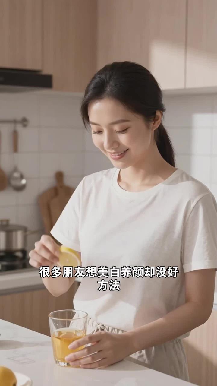 喝柠檬蜂蜜水,美白养颜促代谢,健康养生皮肤好