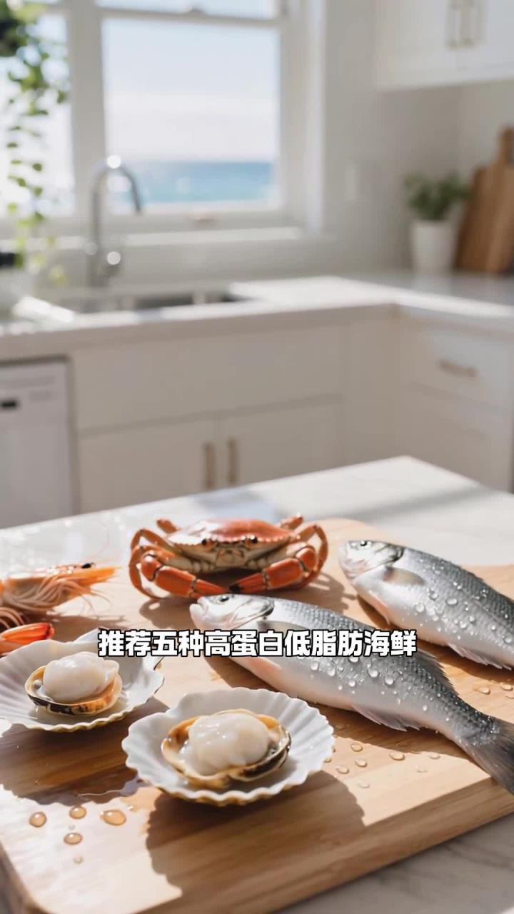 高蛋白低脂肪的 5 种海鲜,虾 + 蟹 + 扇贝 + 鲈鱼 + 鳕鱼