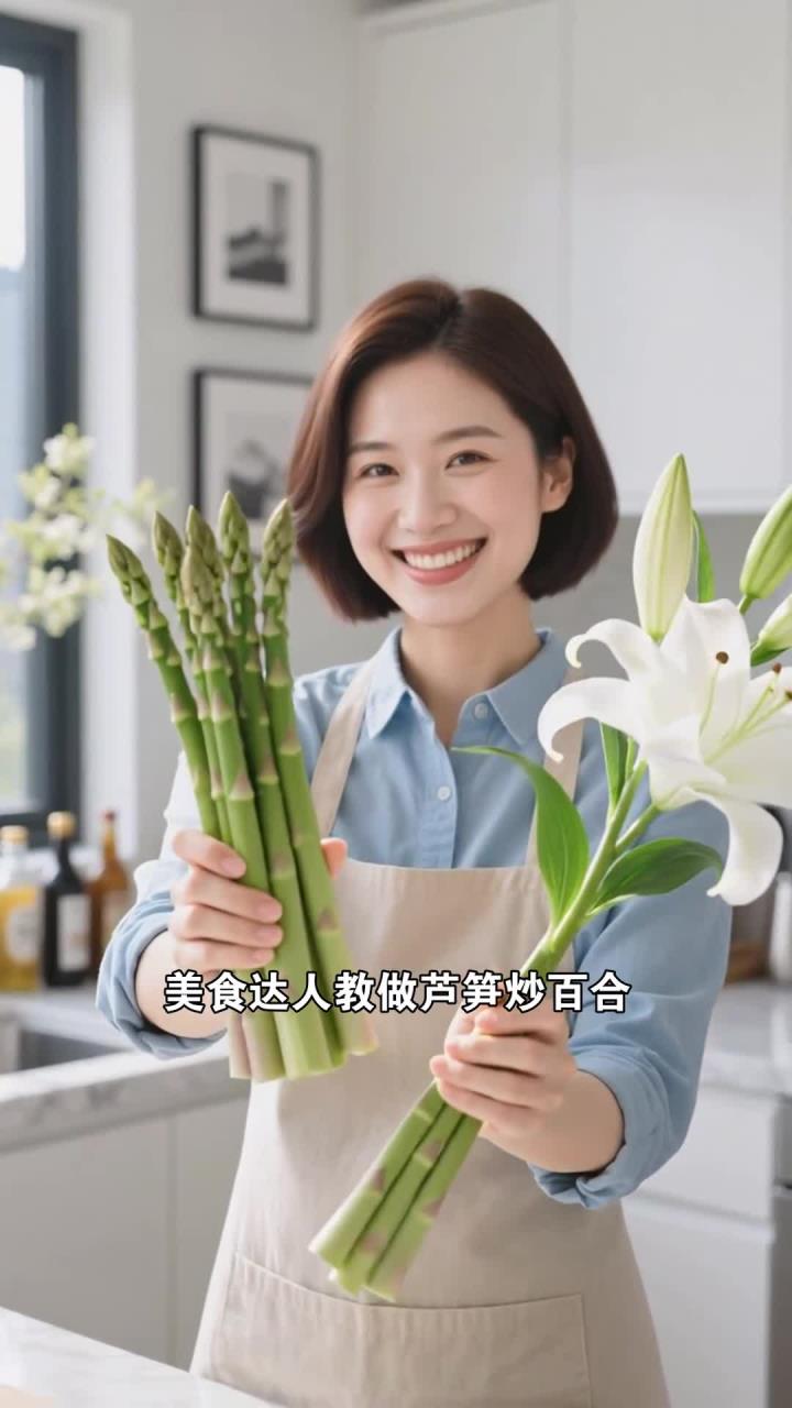 春季吃芦笋炒百合，清新做法符合健康养生～