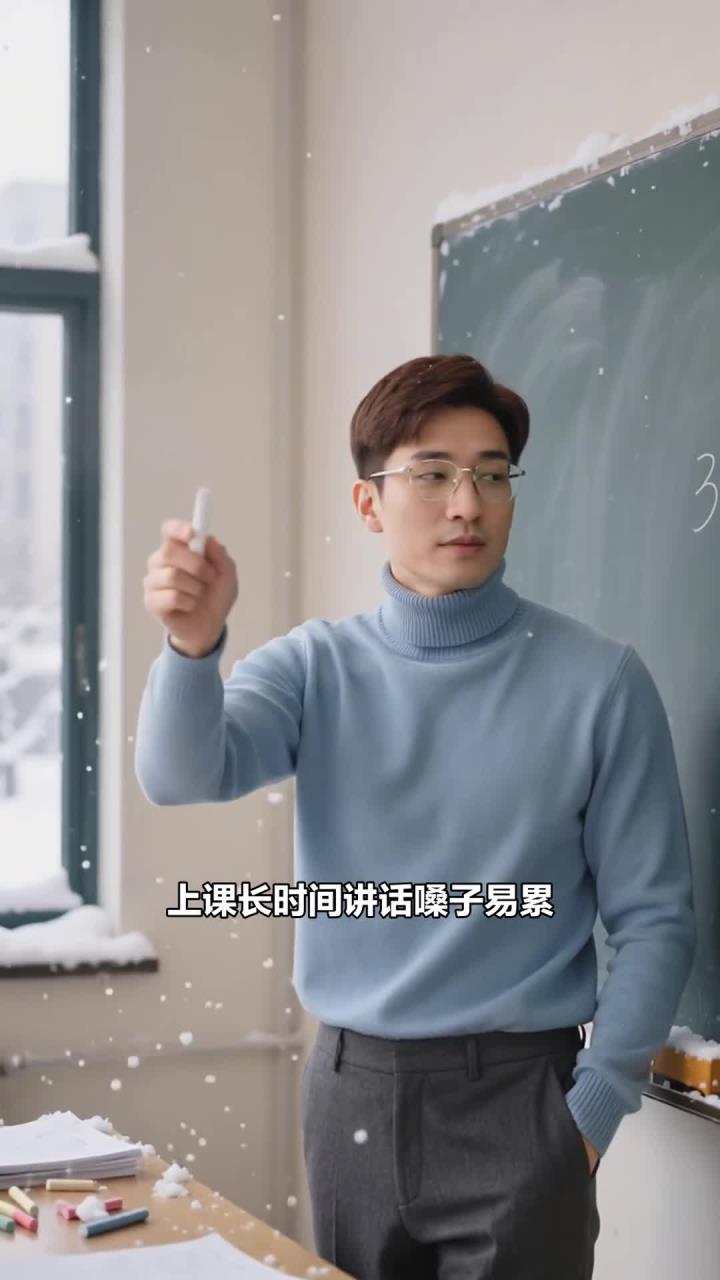 教师 上课戴扩音器 寒潮天护嗓防感冒