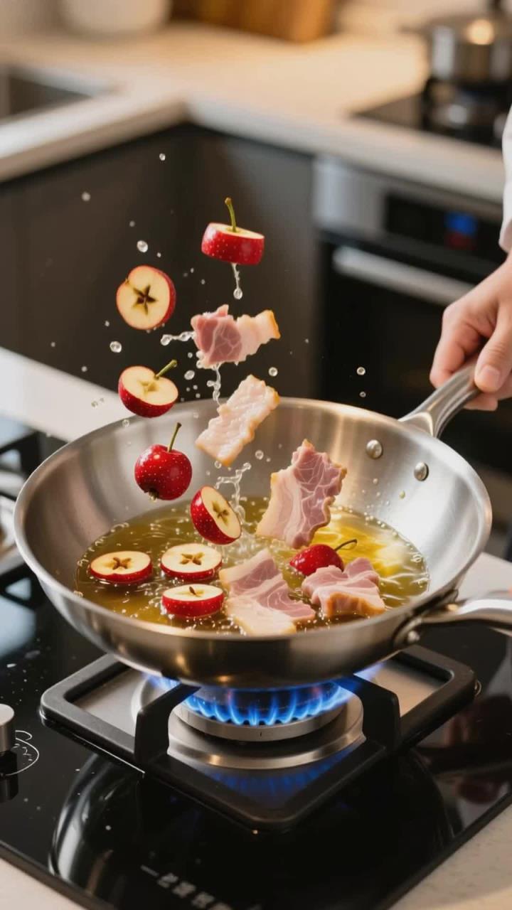 秋季吃山楂炒肉片,开胃口添风味,健康养生家常菜～